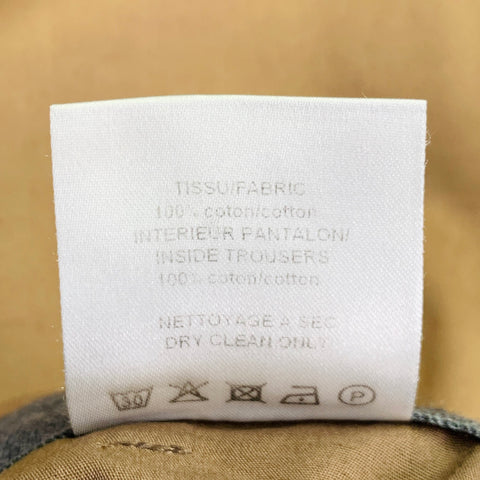 LANVIN Size 32 Khaki Cotton Ankle Zip Flat Front Dress Pants