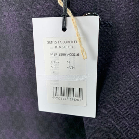 PAUL SMITH Size 44 Soho Purple Black Plaid Wool Notch Lapel Sport Coat
