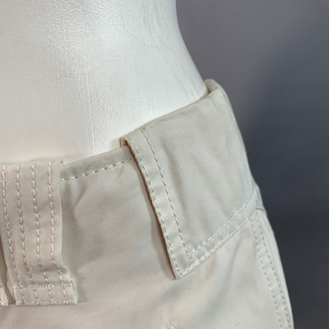 JEAN PAUL GAULTIER Size 4 Cream Cotton Cargo Casual Pants