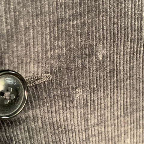 ETRO Size 38 Black Corduroy Cotton Blend Notch Lapel Sport Coat