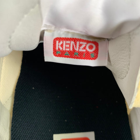 KENZO Size 9.5 White Nylon Lace Up Sneakers