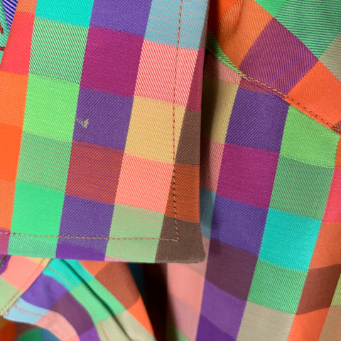 ROBERT GRAHAM Size L Multi-Color Checkered Cotton Button Up Long Sleeve Shirt