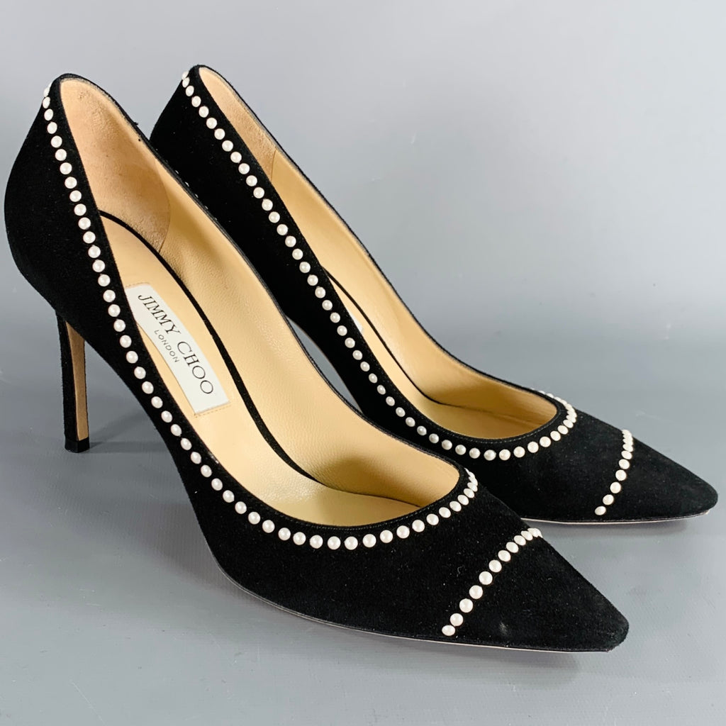 パンプス JIMMY CHOO CHERI45 LOAFER PUMPS JIMMY CHOO CHERI NAPPA+CRYSTALS LOW HEEL PUMPS (Jimmy Choo