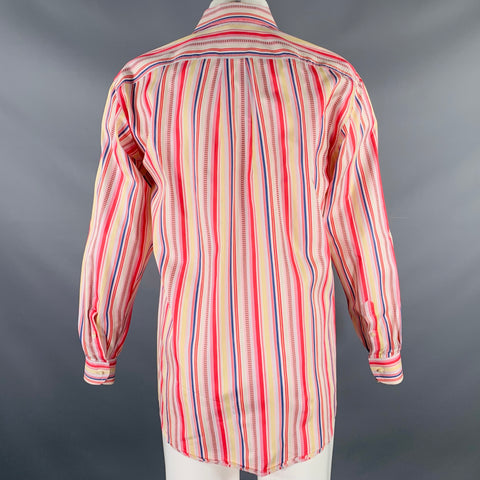 ETRO Size S Multi Color Stripe Cotton Button Up Long Sleeve Shirt