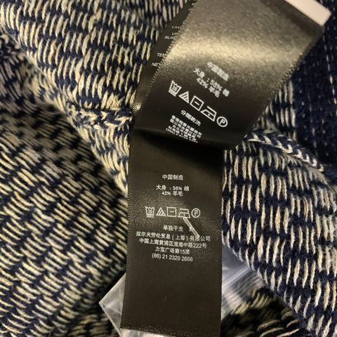 RRL by RALPH LAUREN Size M Blue Beige Abstract Cotton Wool Button Up Cardigan