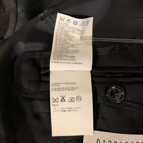 MAISON MARGIELA Size 42 Black Wool Notch Lapel Sport Coat