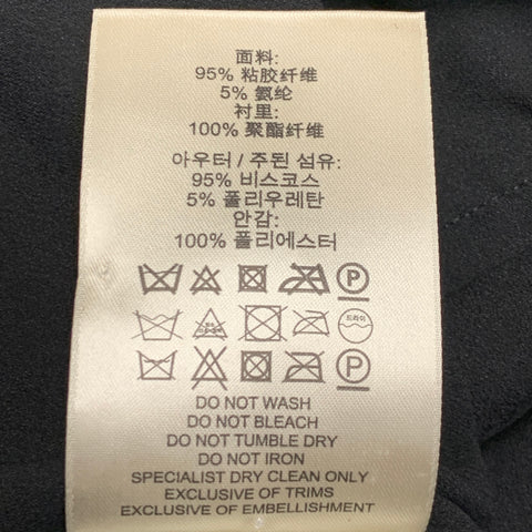 BURBERRY LONDON Robe de cocktail en viscose mélangée noire, taille 2, ornée de sequins