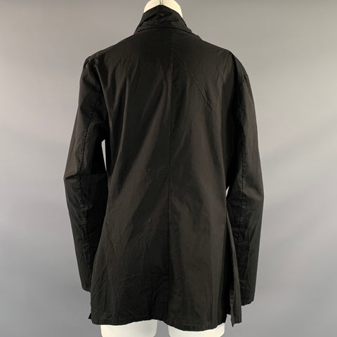 YOHJI YAMAMOTO Size M Black Cotton FN-B10-004 Open Front Cardigan  Womens