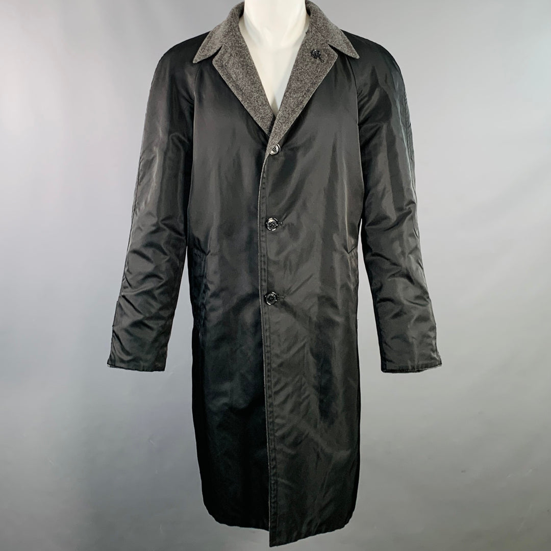 DOLCE & GABBANA Size 38 Grey Black Reversible Buttoned Coat