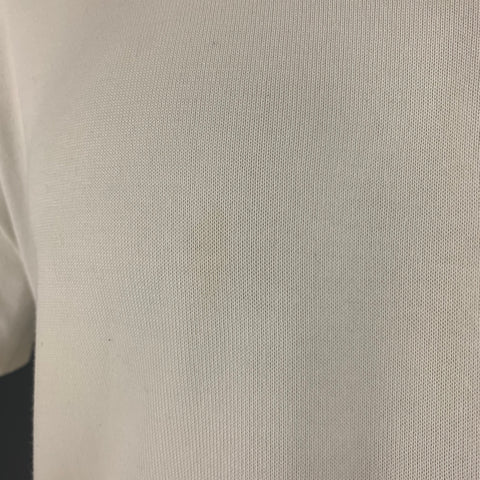 LOUIS VUITTON Size L FW21 -End Goal- White Black Cotton LV Crew Neck T-shirt