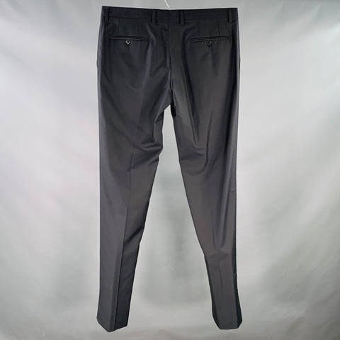 DOLCE & GABBANA Size 36 Navy Wool Silk Zip Fly Dress Pants