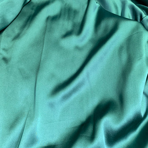 BROOKS BROTHERS Size XL Black Dark Green Blackwatch Plaid Velvet Smoking Jacket
