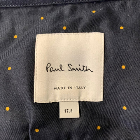 PAUL SMITH Size L Black Gold Polka Dot Cotton Long Sleeve Shirt