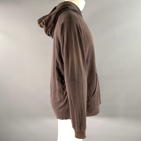 VISVIM Size XL Grey Wash Cotton Hoodie Sweatshirt