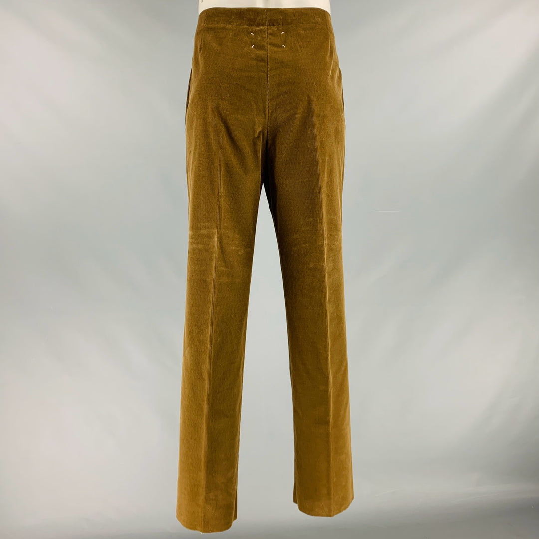 MAISON MARGIELA Size 38 Brown Corduroy Cotton Flat Front Casual Pants