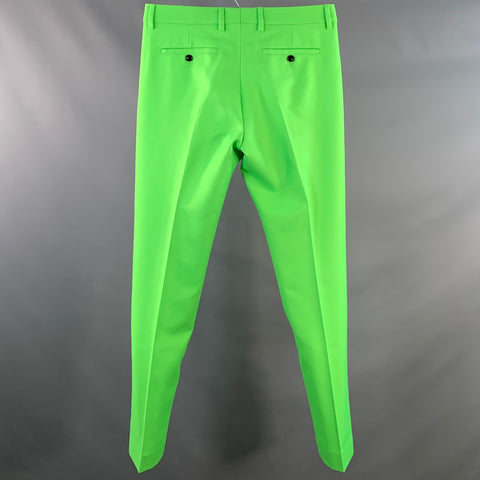 AMI by ALEXANDRE MATTIUSSI Size 34 Green Lime Twill Tapered Dress Pants