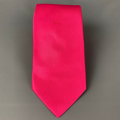 HILDITCH & KEY Pink Woven Silk Tie