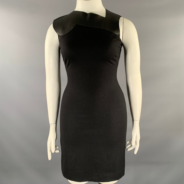BOTTEGA VENETA Size S Black Wool Heather Sleeveless Dress