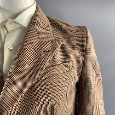 ALEXANDER MCQUEEN Chest Size 40 Size 40 Brown Black Glen Check Cotton Jacket