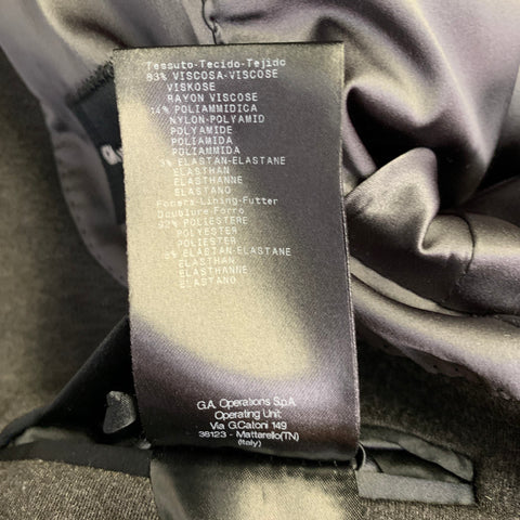 GIORGIO ARMANI Veste croisée à revers pointus en mélange de viscose grise Taille 38