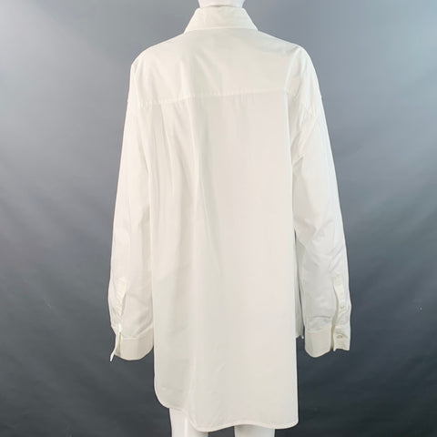 MARC JACOBS RUNWAY Size XS/S White Cotton Oversized One Pocket Shirt