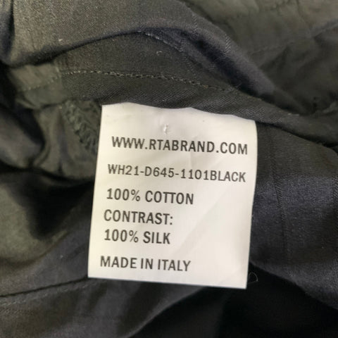 RtA Size 25 Black Denim Distressed Double Waist Jeans