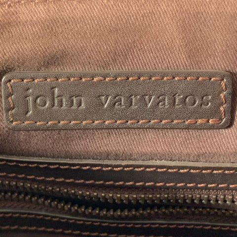 JOHN VARVATOS Brown Leather Crossbody Messenger Bag