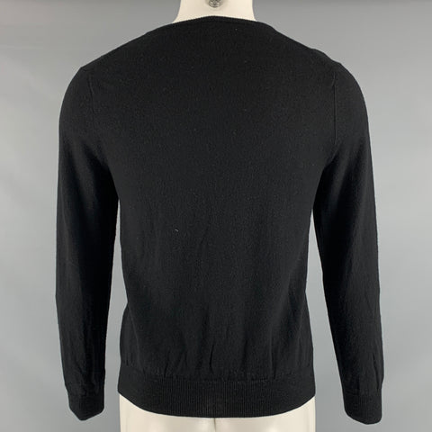 J.CREW Taille S Pull col V en laine mérinos noire