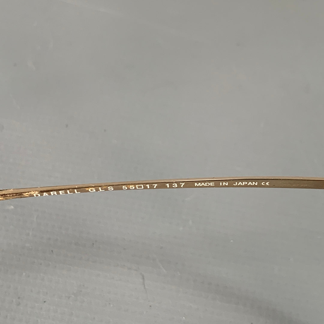 GOTTI Gold Metal Aviator Eyewear Frames