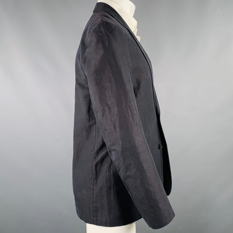 PAUL SMITH Taille 38 Noir Coton Mélangé Veste de Sport Droite
