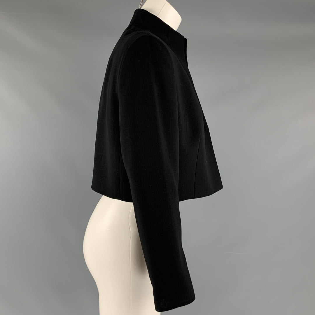 AKRIS Size 10 Black Cropped Jacket