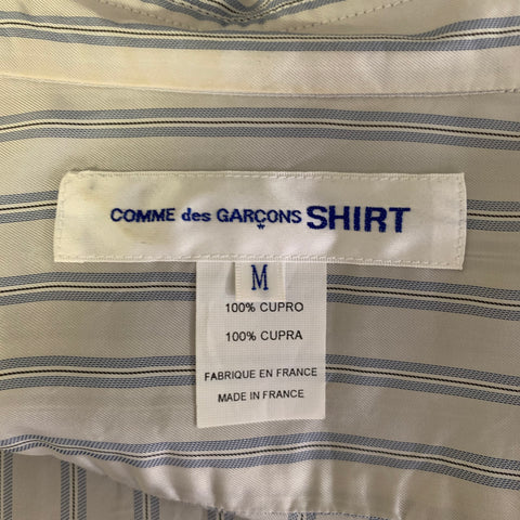 COMME des GARCONS Size M White Green Print Cupra Long Sleeve Shirt