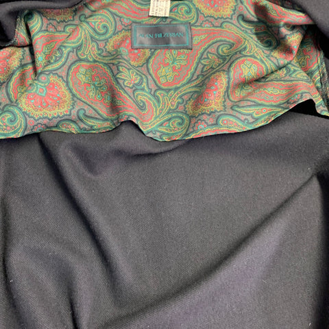 ALAN BILZERIAN Size XL Black Cashmere Shawl Collar Toggle Closure Coat