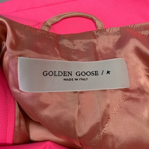 GOLDEN GOOSE Size S Pink Polyester Trench Coat