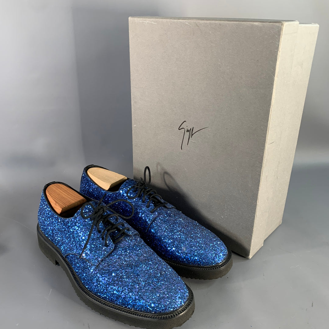 blue dress for baby girl GIUSEPPE ZANOTTI Size 11 Blue Glitter Leather Derby Lace-Up Shoes – Sui  Generis Designer Consignment