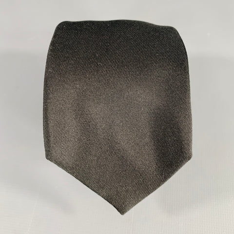 BARNEY'S NEW YORK Black Silk Tie