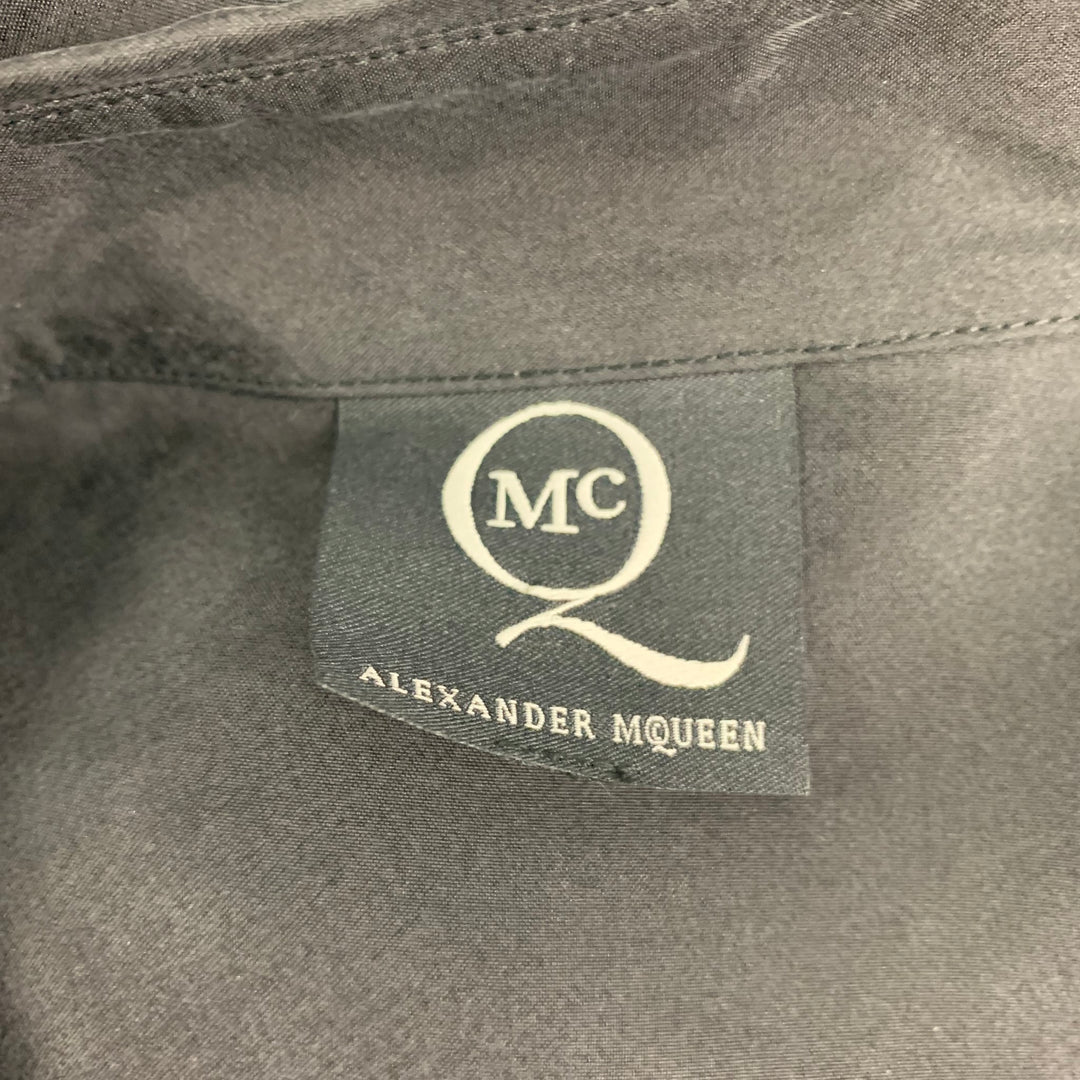 MCQ by ALEXANDER MCQUEEN Size XS Black Silk Patch Pockets Shirt