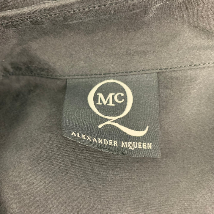 MCQ by ALEXANDER MCQUEEN Size XS Black Silk Patch Pockets Shirt