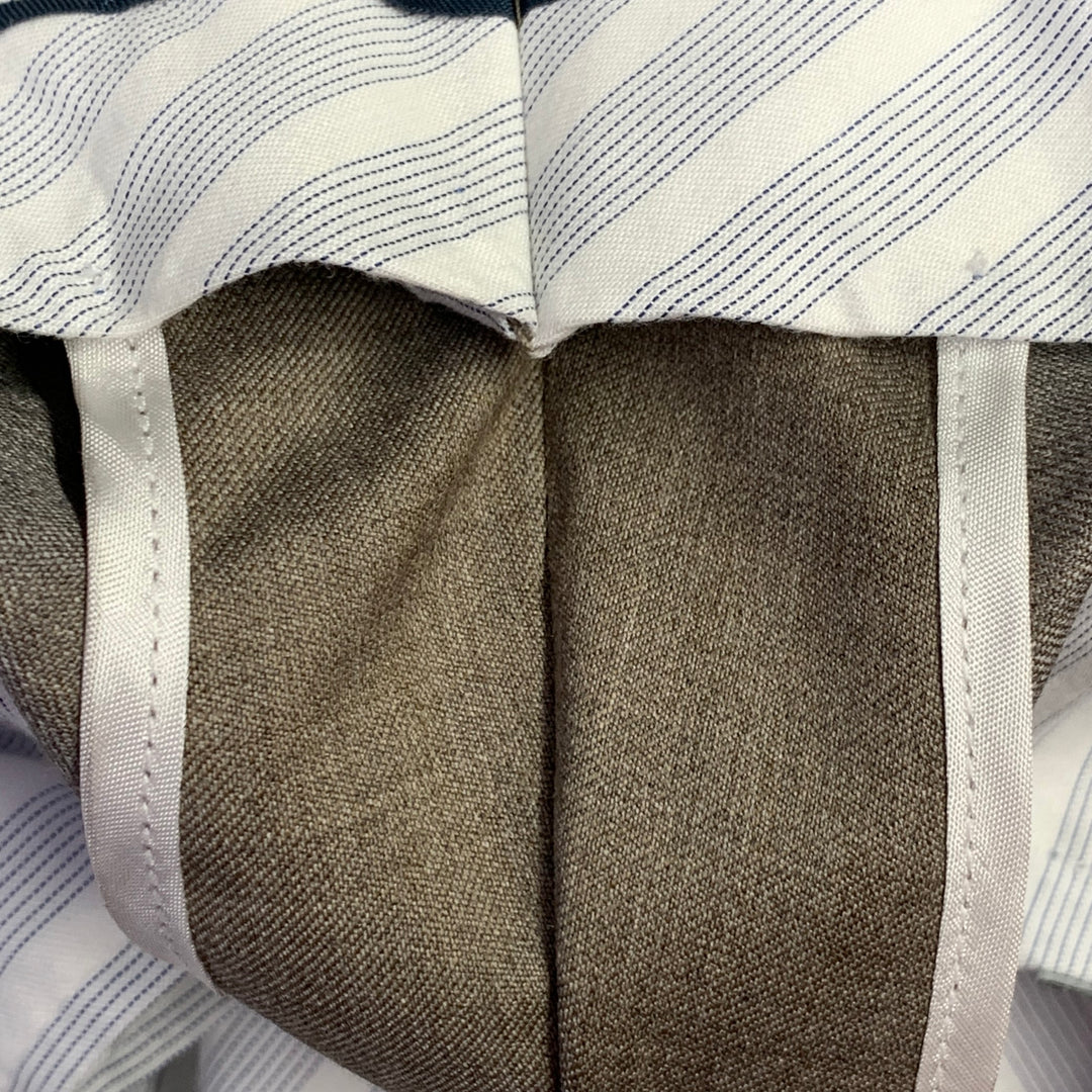 BROOKS BROTHERS Size 32 Brown Beige Heather Wool Blend Dress Pants