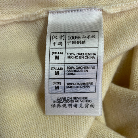 MAXSTUDIO Size M Yellow Cashmere Knit Ruffle Cardigan