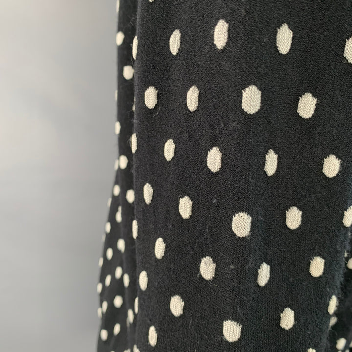 ESCADA Size M Black White Viscose Blend Polka Dot 2 Piece Cardigan Set