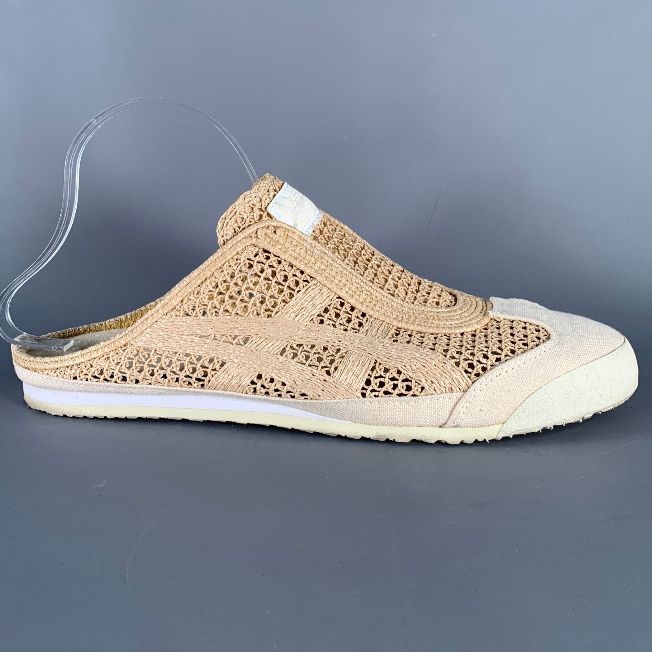 ONITSUKA TIGER Size 11 Mexico 66 Sabot Beige Cream Woven Jute Clog