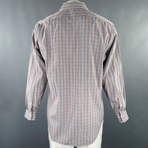 LORENZO UOMO Size XL Multi Color Checkered Cotton Long Sleeve Shirt
