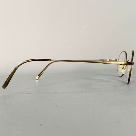GIORGIO ARMANI Silver Metal Round Eyewear Readers
