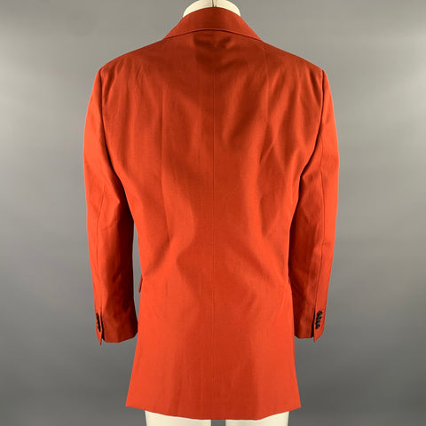 ACNE STUDIOS Size 38 Red Brick Polyester Cotton Notch Lapel Sport Coat
