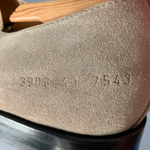 COMMON PROJECTS Size 11 Taupe Suede Lace-Up Oxford Shoes