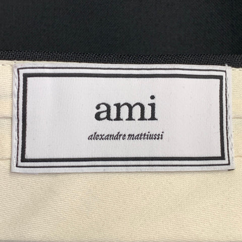 AMI by ALEXANDRE MATTIUSSI Size 35 Black Wool Tapered Button Fly Dress Pants