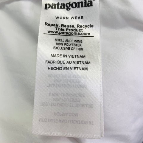 PATAGONIA Size M White Polyester Fleece Zip Up Vest