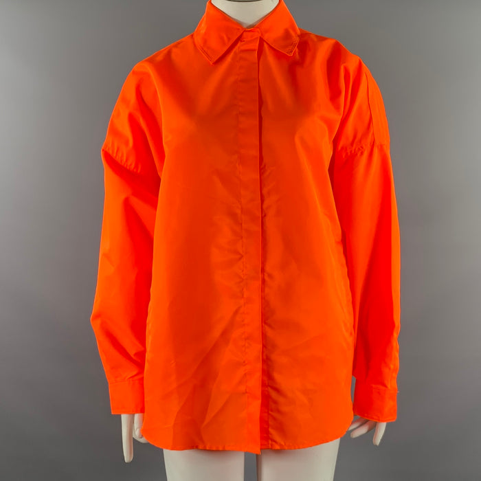 THE FRANKIE SHOP Size XS/S Orange Polyester Shirt Jacket Shirt