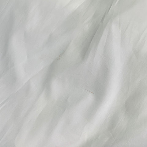 RALPH LAUREN Size 4 White Cotton Pleated Collarless Dress Top